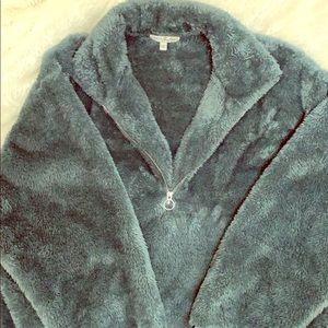 Express Cozy Fleece Quarter Zip Sweatshirt S